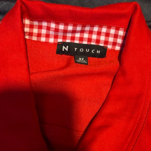 Stylish Red Men's Shirt Jacket - Picture 2 of 2